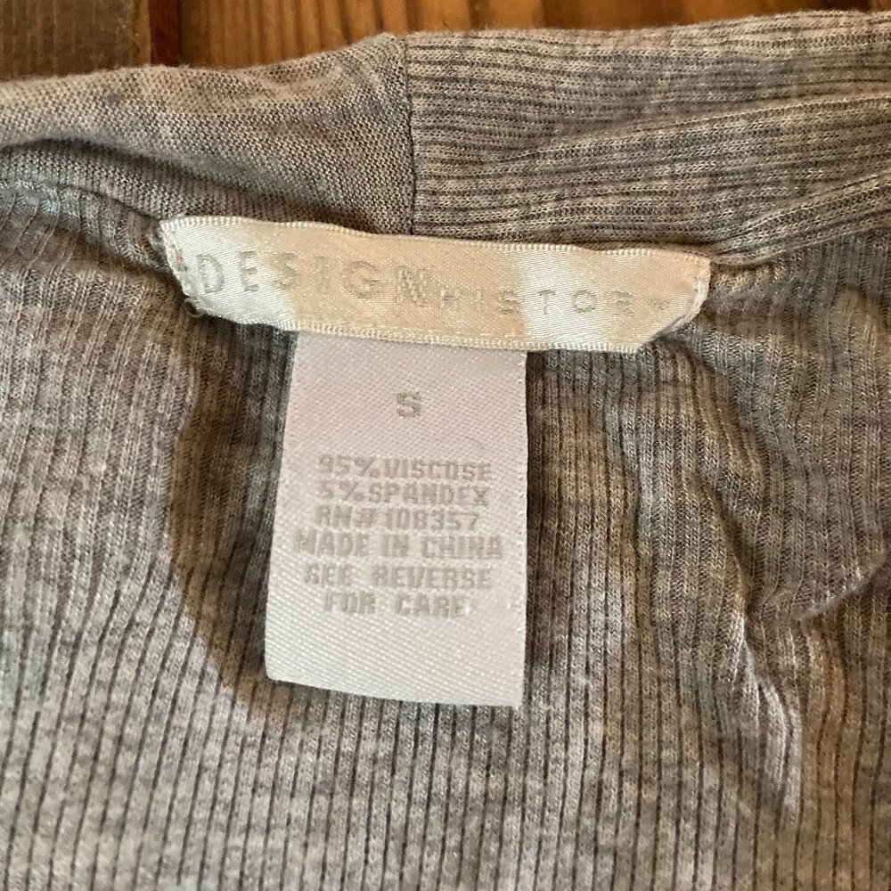 Design History Textured Gray Patchwork Cardigan - image 5